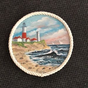 Original seashore painting signed H. Gabali